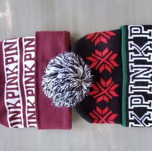 PINK Victoria's Secret Kids' Knit Beanie Set
